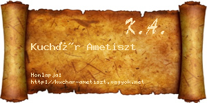 Kuchár Ametiszt névjegykártya